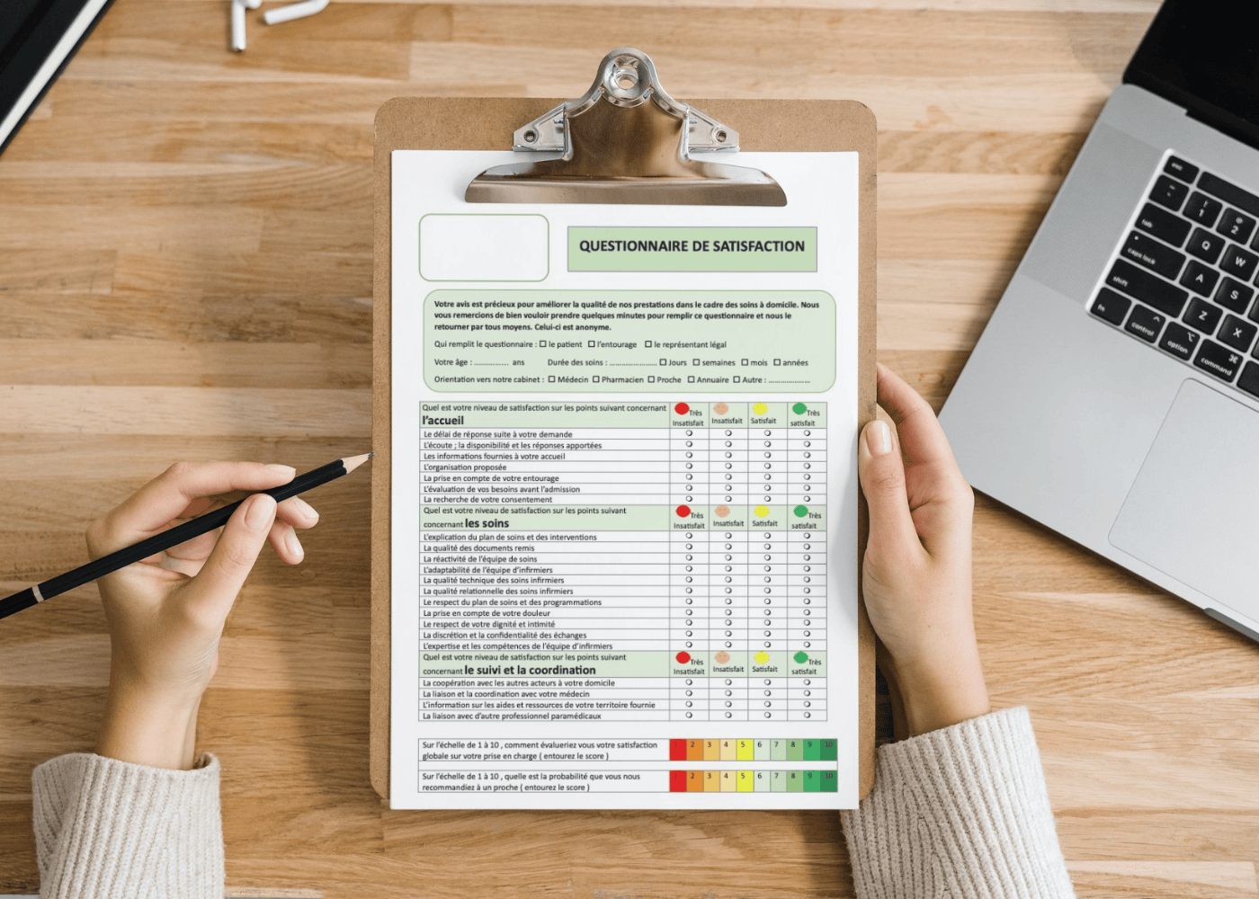 Questionnaire de satisfaction